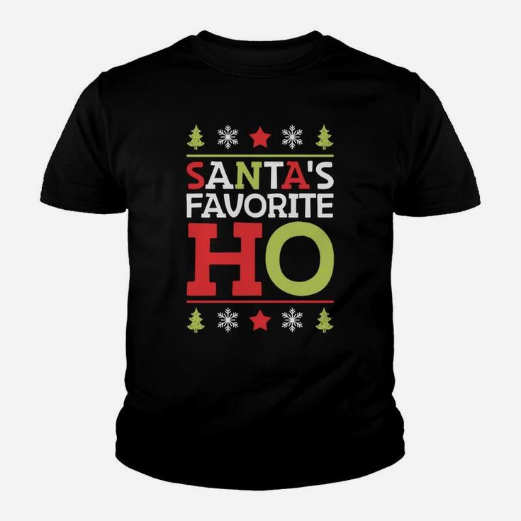 Santa's Favorite Ho Funny Christmas Women Xmas Santa Gifts Youth T-shirt
