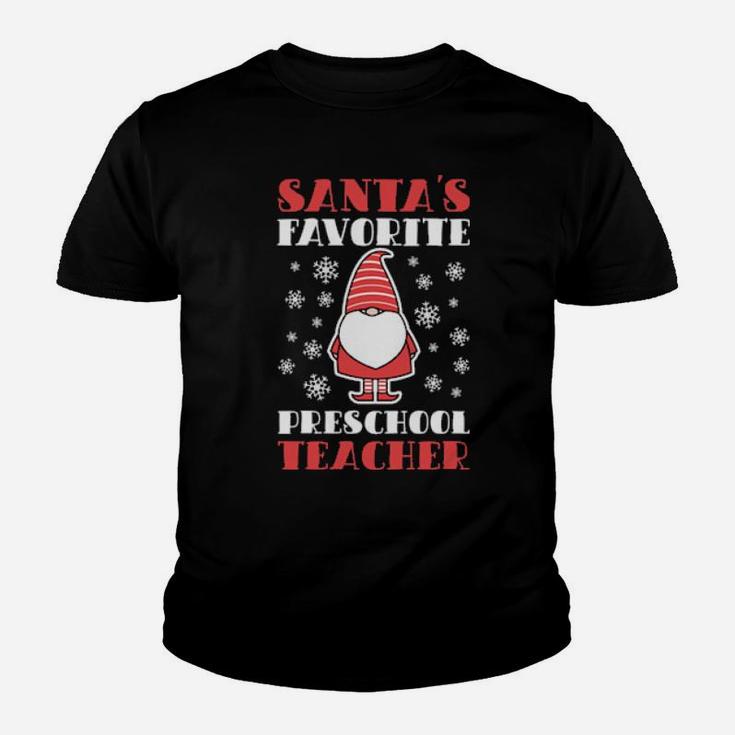 Santa's Favorite Preschool Teacher Youth T-shirt