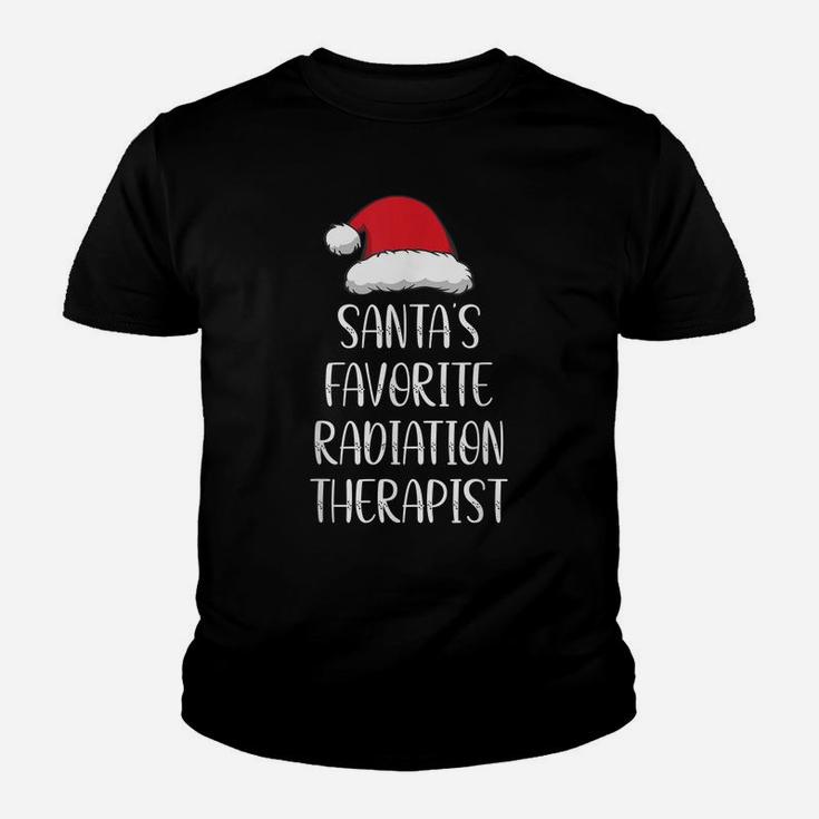 Santa's Favorite Radiation Therapist Pajama Funny Christmas Youth T-shirt
