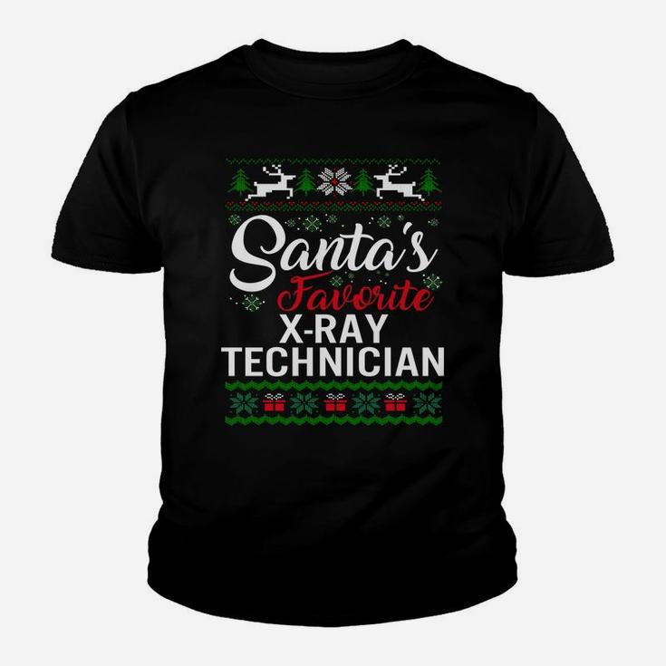 Santas Favorite X-Ray Technician Christmas Ugly Sweater Sweatshirt Youth T-shirt
