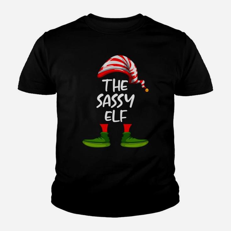 Sassy Elf Family Matching Christmas Group Funny Gift Pajama Youth T-shirt