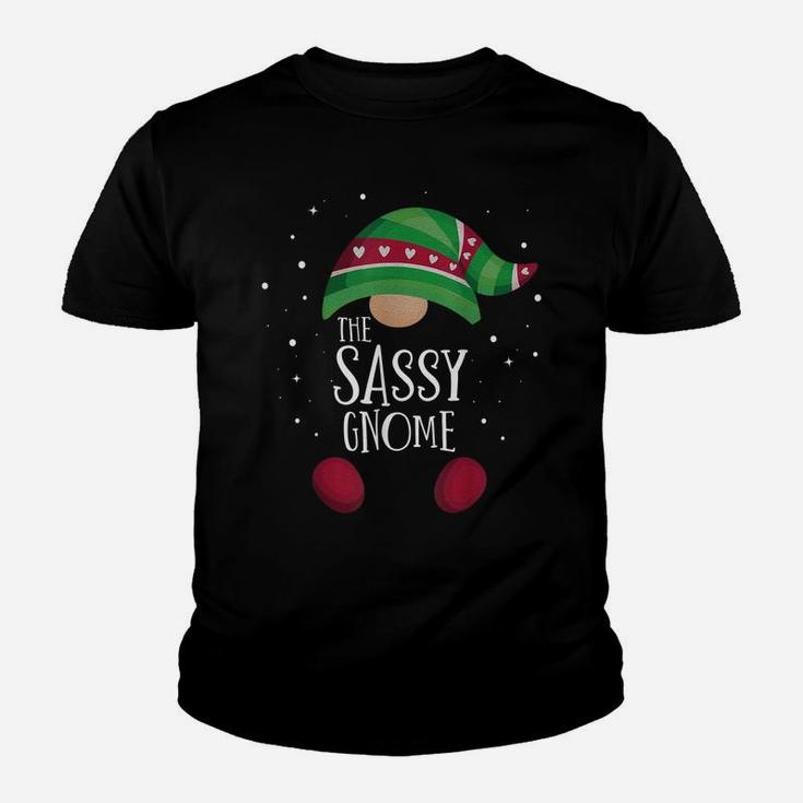 Sassy Gnome Matching Christmas Pjs Family Pajamas Youth T-shirt