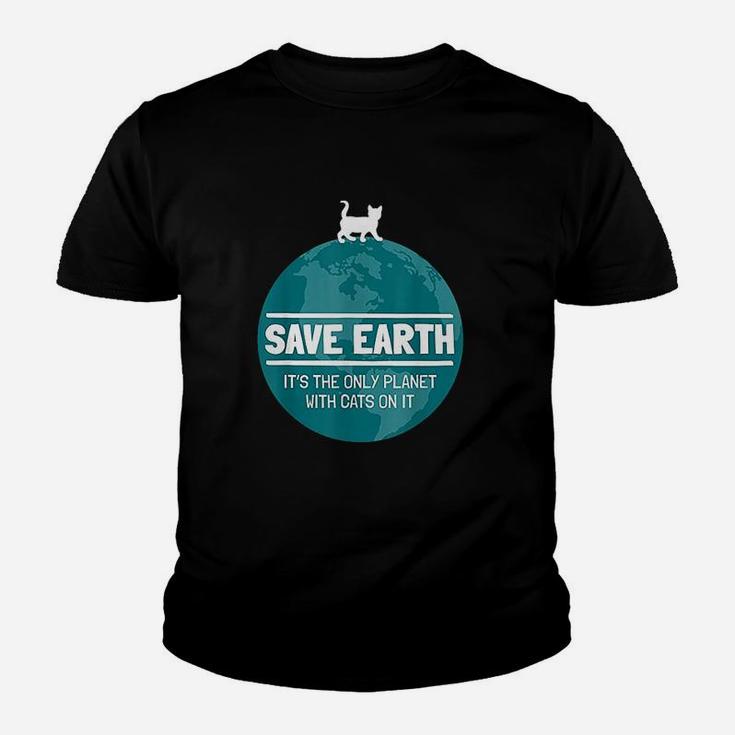 Save Earth Funny Cat Youth T-shirt