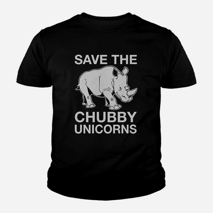 Save The Chubby Unicorns Rhino Chubbies Youth T-shirt