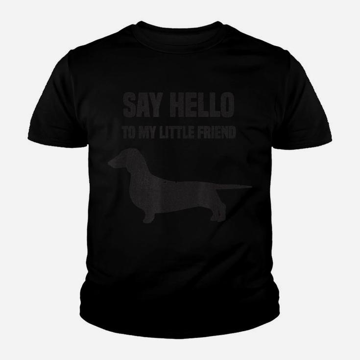 Say Hello To My Little Friend |Weiner Dog Dachshund T Shirt Youth T-shirt