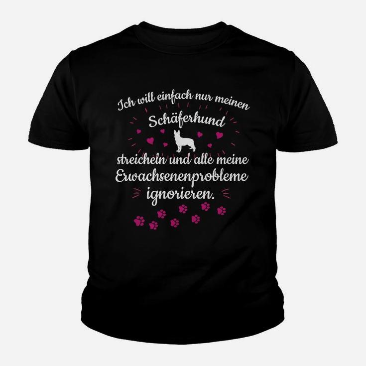 Schäferhund Streicheln Nur Hier Kinder T-Shirt