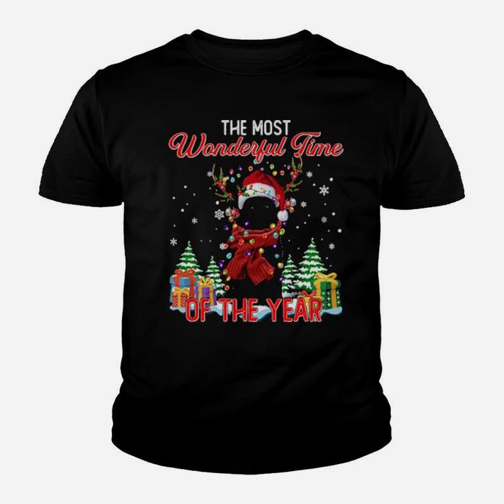 Schipperke Santa The Most Wonderful Time Of The Year Youth T-shirt