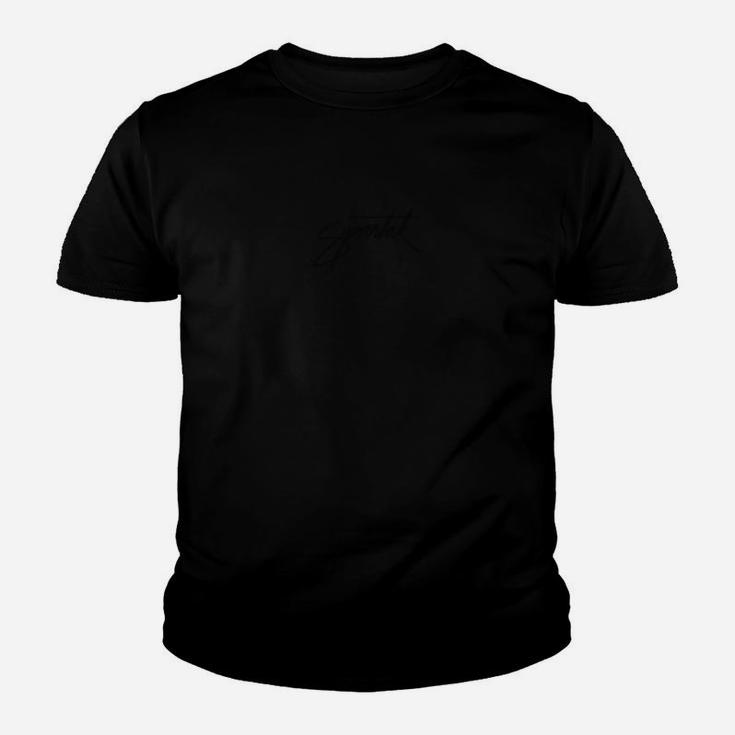 Schwarzes Baumwoll-Kinder Tshirt für Männer und Frauen, Klassisches Design