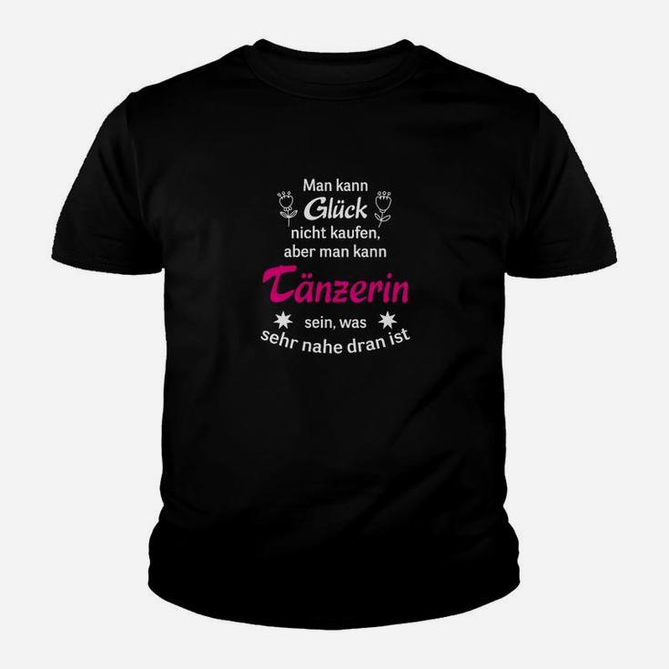 Schwarzes Tänzerin Glück Spruch Kinder Tshirt, Tänzerinnen Tee für Frauen