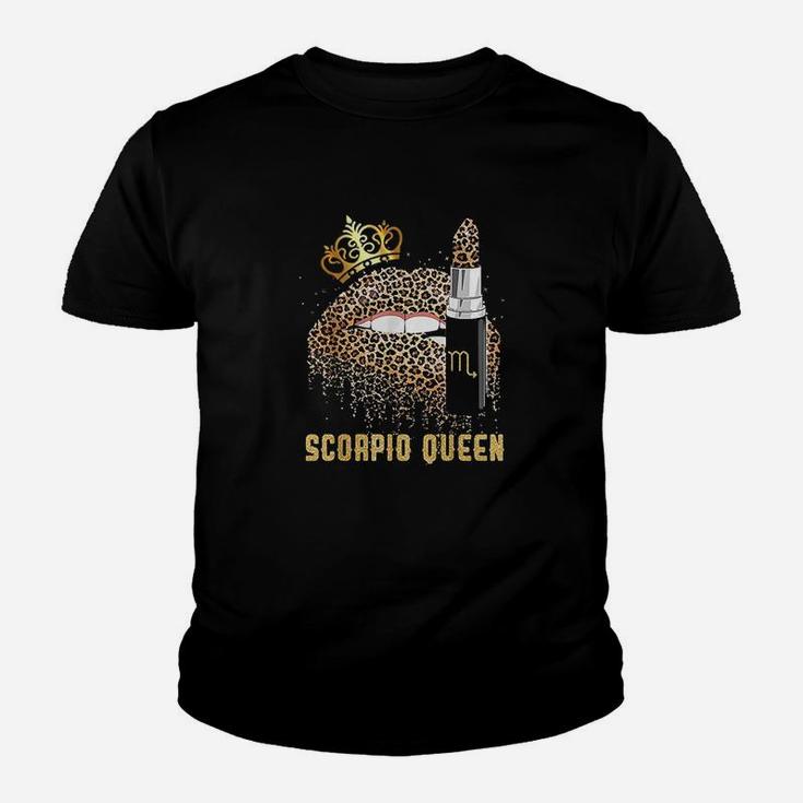 Scorpio Queen Leopard Lips Scorpio Youth T-shirt