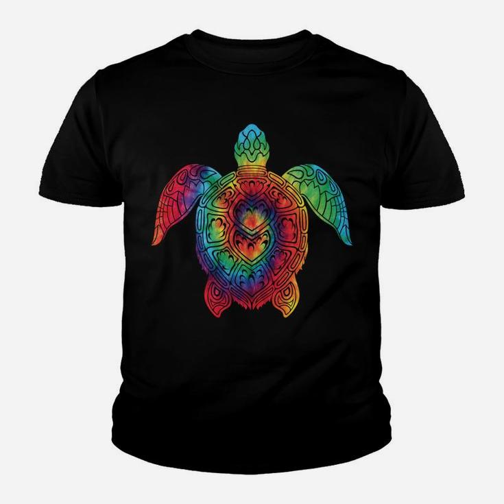 Sea Turtle Ocean Tie Dye Rainbow Hippie Costume Hippy Gift Youth T-shirt