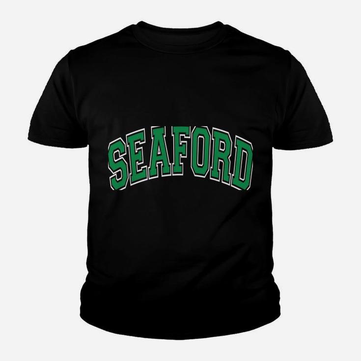 Seaford Ny Varsity Style Green Text Youth T-shirt
