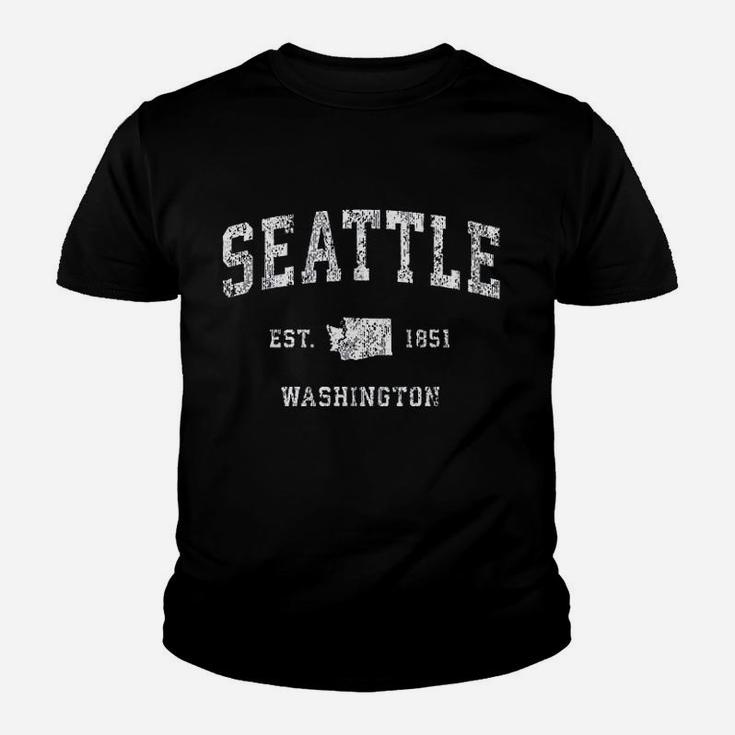 Seattle Washington Wa Vintage Athletic Sports Design Youth T-shirt