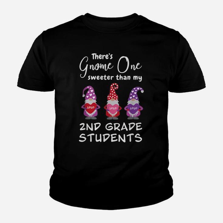 Second Grade Teacher Valentine's Day Gnomes Youth T-shirt