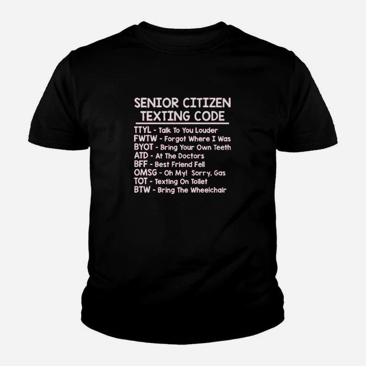 Senior Texting Grandparent Youth T-shirt