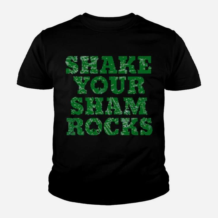 Shake Your Shamrocks Green Irish Distressed St Patrick Youth T-shirt