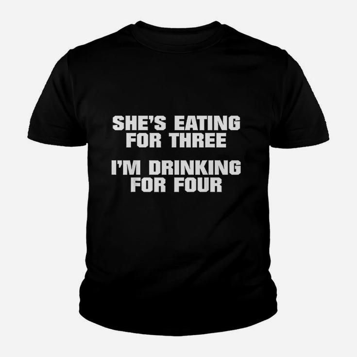She Is Eating For 3 I Am Drinking For 4 Youth T-shirt