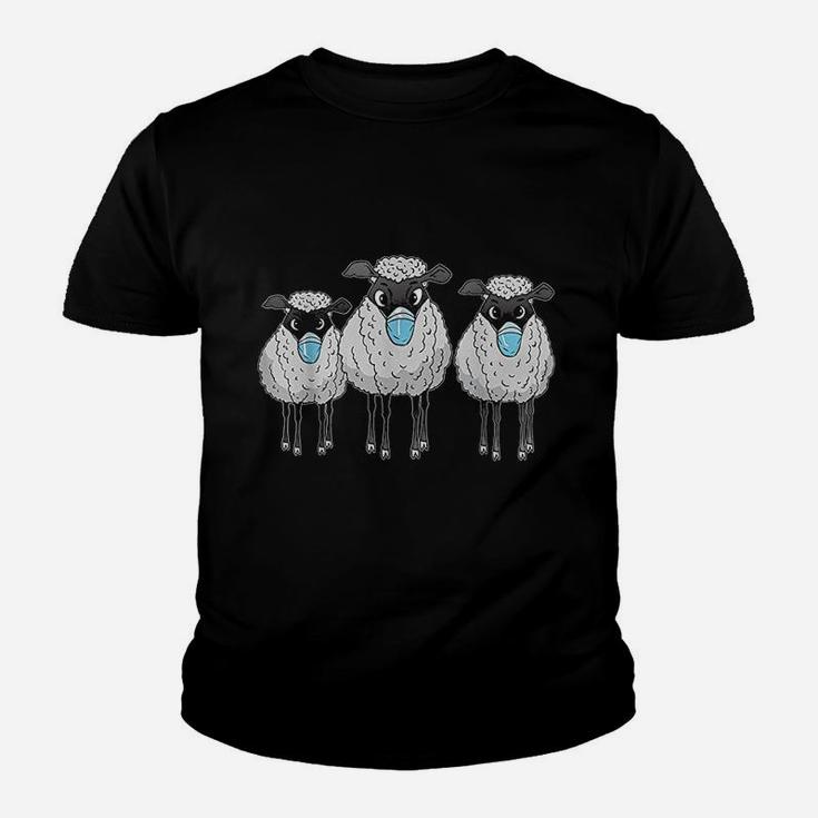 Sheep Wearing Face Funny Sheep Lover Gift Youth T-shirt