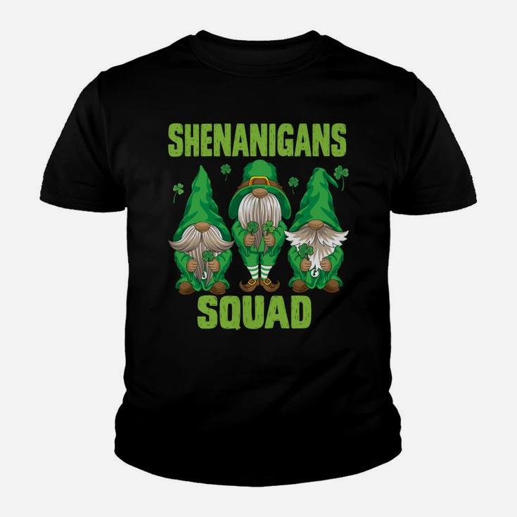 Shenanigans Squad Three Lucky Gnome Shamrock St Patrick Day Sweatshirt Youth T-shirt