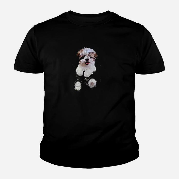Shih Tzu In Pocket Puppy Youth T-shirt