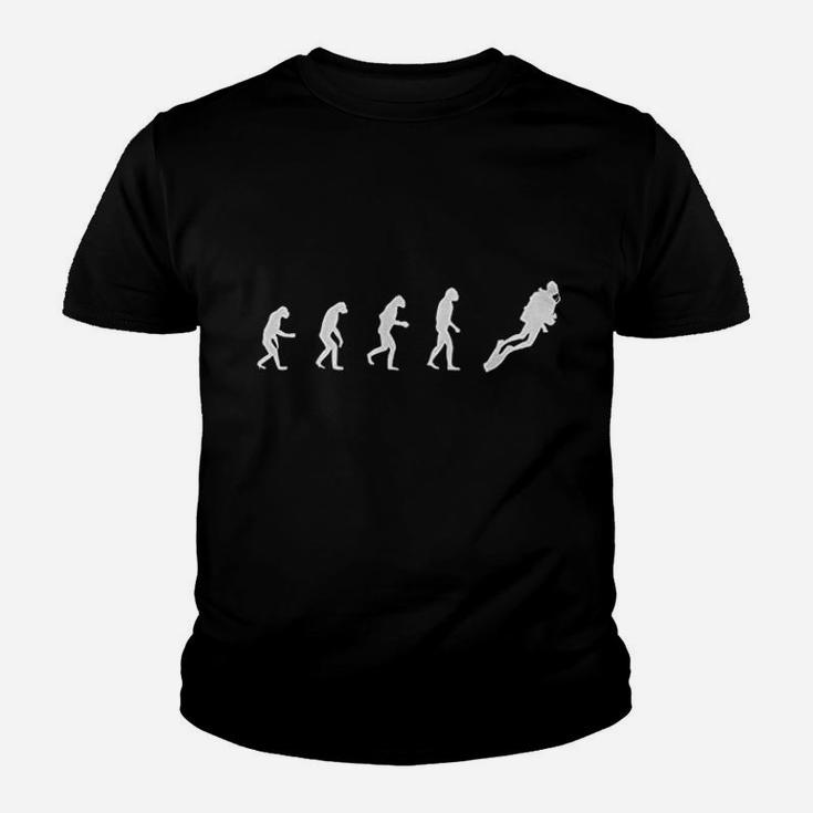 Shirtloco Evolution Of Man To Scuba Diver Youth T-shirt