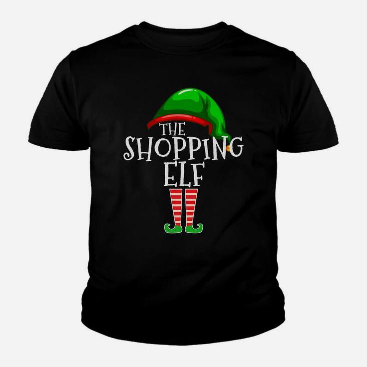 Shopping Elf Group Matching Family Christmas Gift Shopper Youth T-shirt