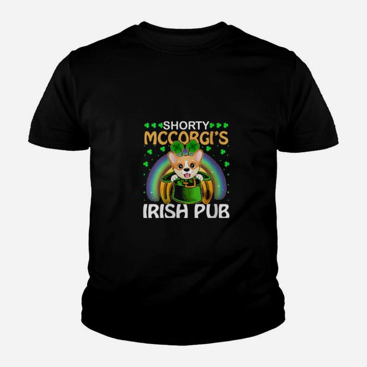 Shorty Mccorgi Irish Pub Leprechaun Corgi Youth T-shirt