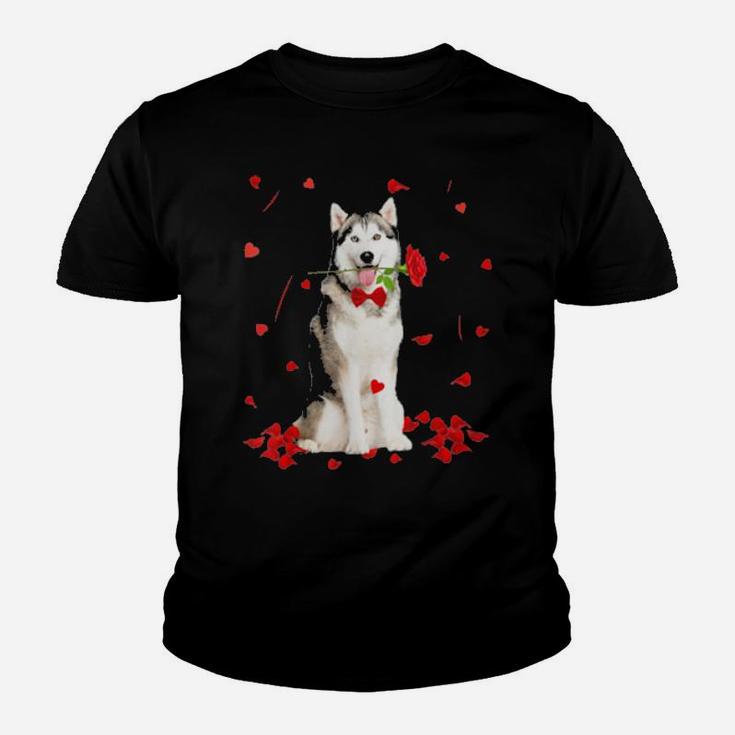 Siberian Husky Valentines Day Youth T-shirt