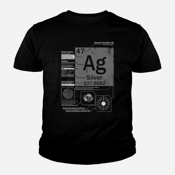 Silver Ag Element | Atomic Number 47 Science Chemistry Youth T-shirt