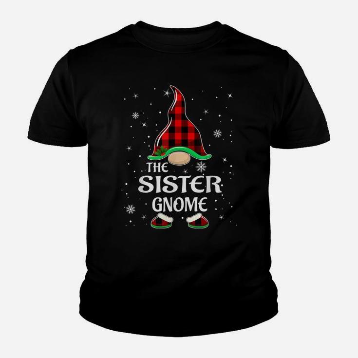 Sister Gnome Buffalo Plaid Matching Family Christmas Pajama Youth T-shirt