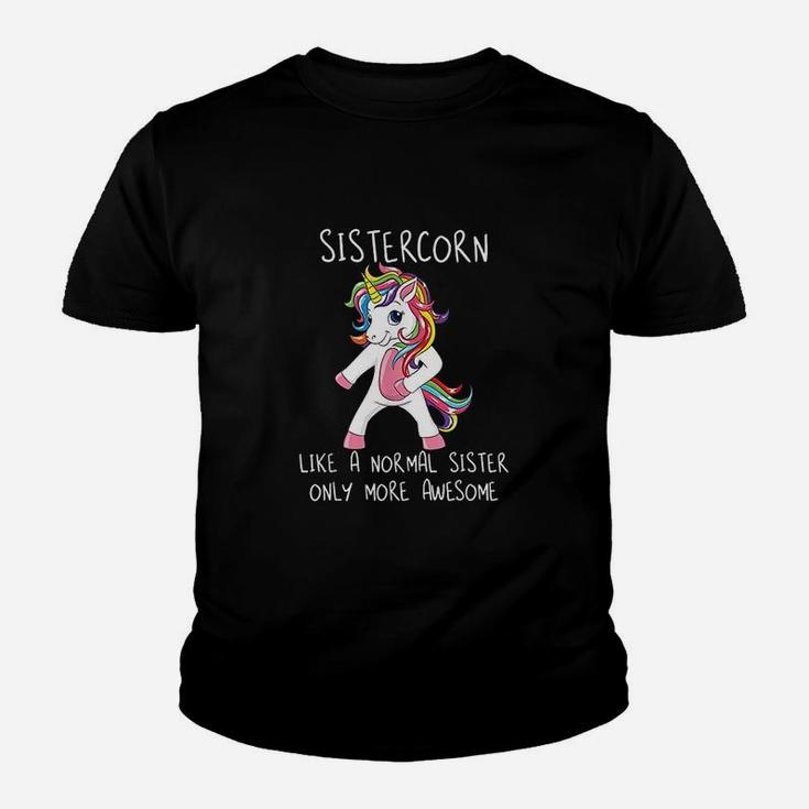 Sistercorn Like A Sister Only Awesome Flossing Unicorn Youth T-shirt
