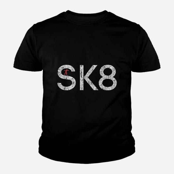 Skate Or Die Love Skateboarding Silhouette Sk8 Sign Youth T-shirt