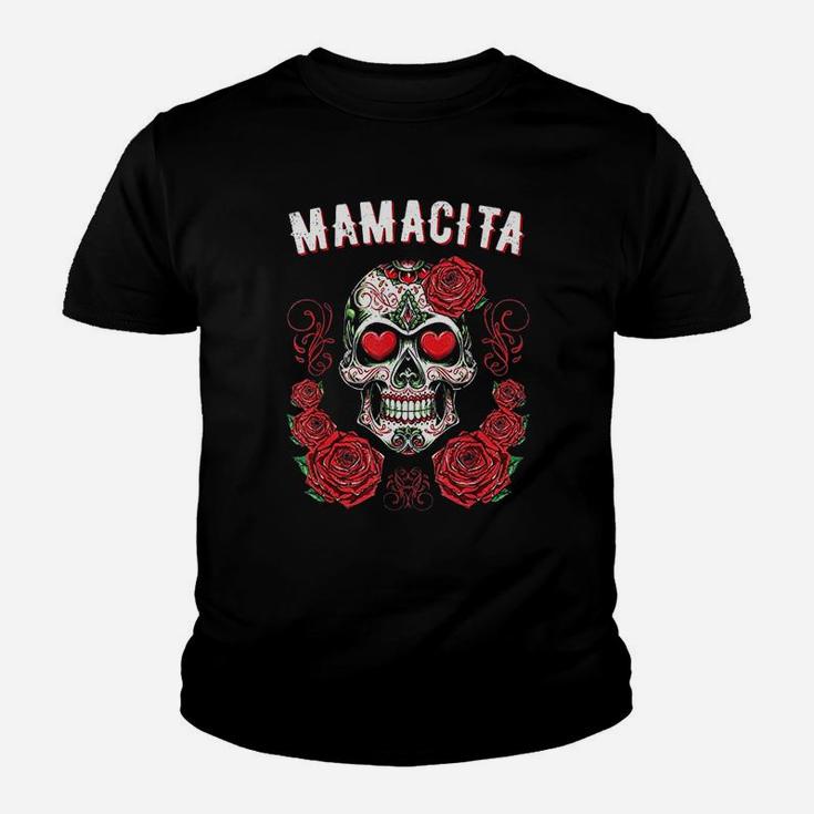 Skull For Women Dia De Los Muertos Mamacita Youth T-shirt