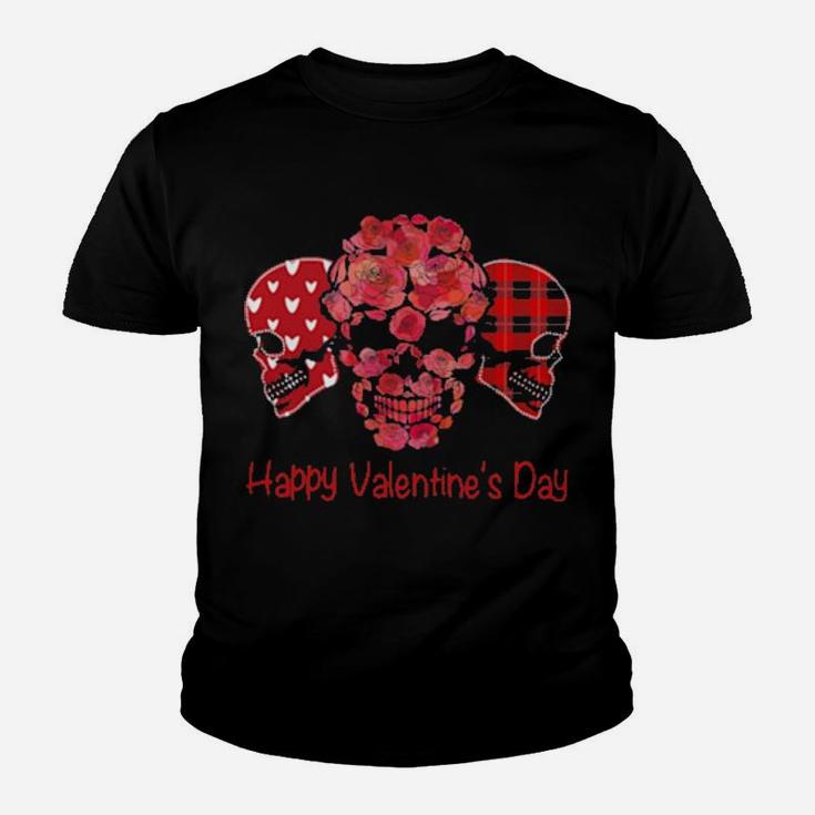 Skulls Happy Valentine's Day Youth T-shirt