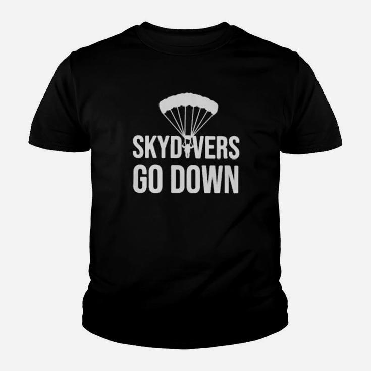 Skydivers Go Down Youth T-shirt