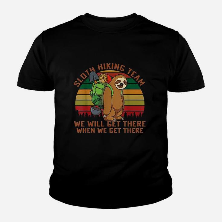 Sloth Hiking Team We Will Get There When We Get There Youth T-shirt