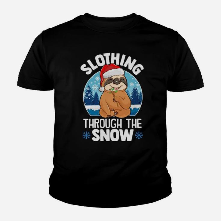 Slothing Through The Snow Youth T-shirt