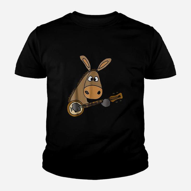 Smiletodaytees Funny Donkey Playing Banjo Youth T-shirt