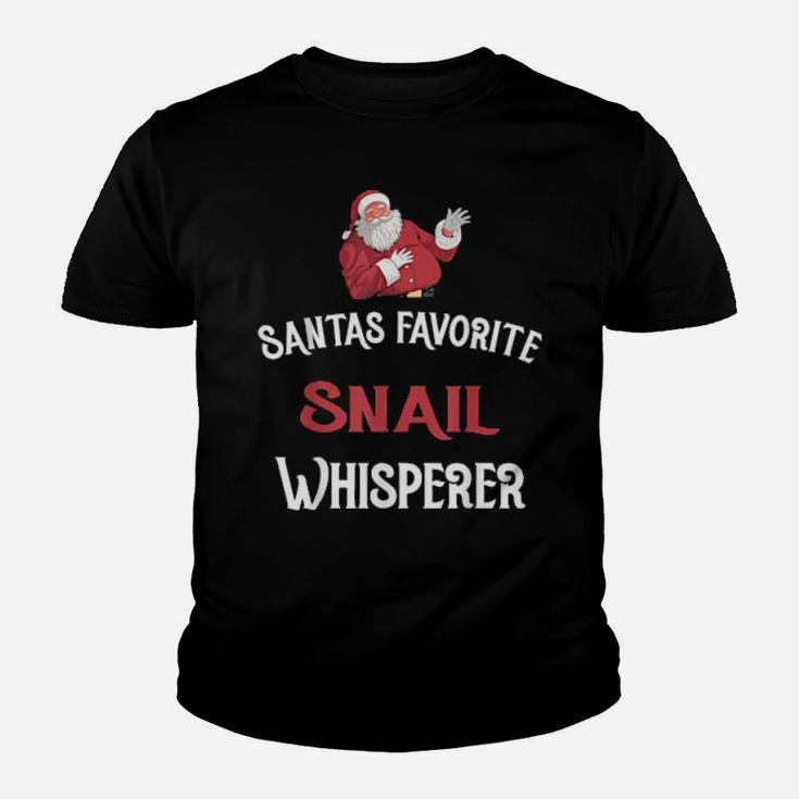 Snail Santas Favorite Snail Whisperer Youth T-shirt