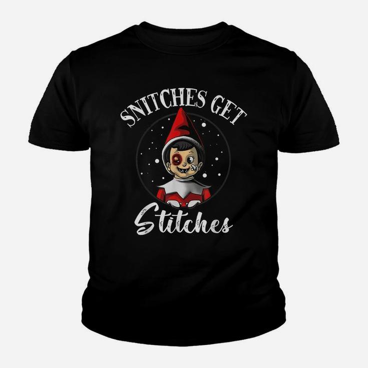 Snitches Get Stitches The Elf Xmas Snitches Get Stitches Youth T-shirt