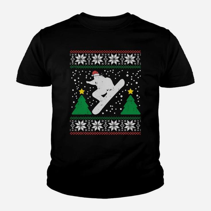 Snowboard Ugly Christmas Sweater Winter Sport Xmas Men Gift Sweatshirt Youth T-shirt