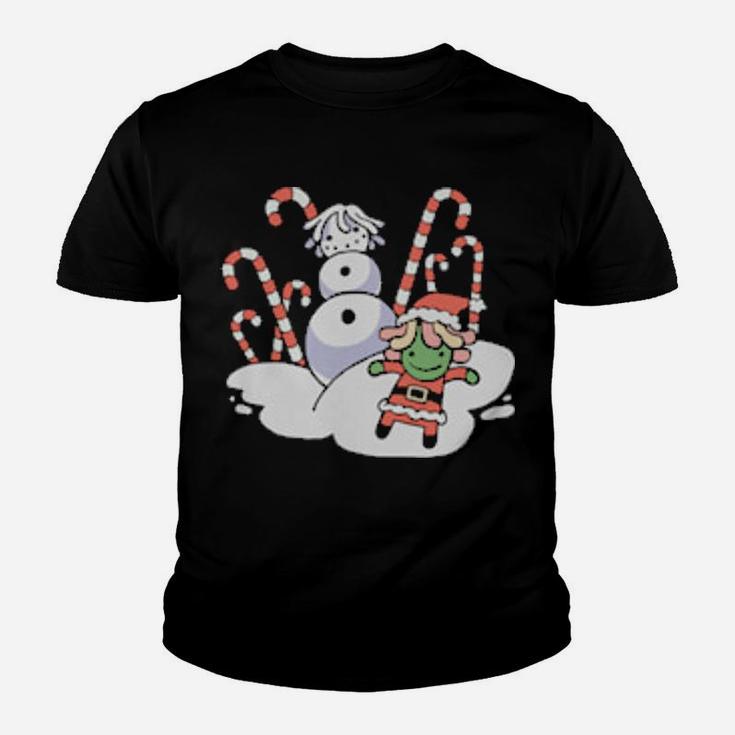 Snowman And Santa Youth T-shirt