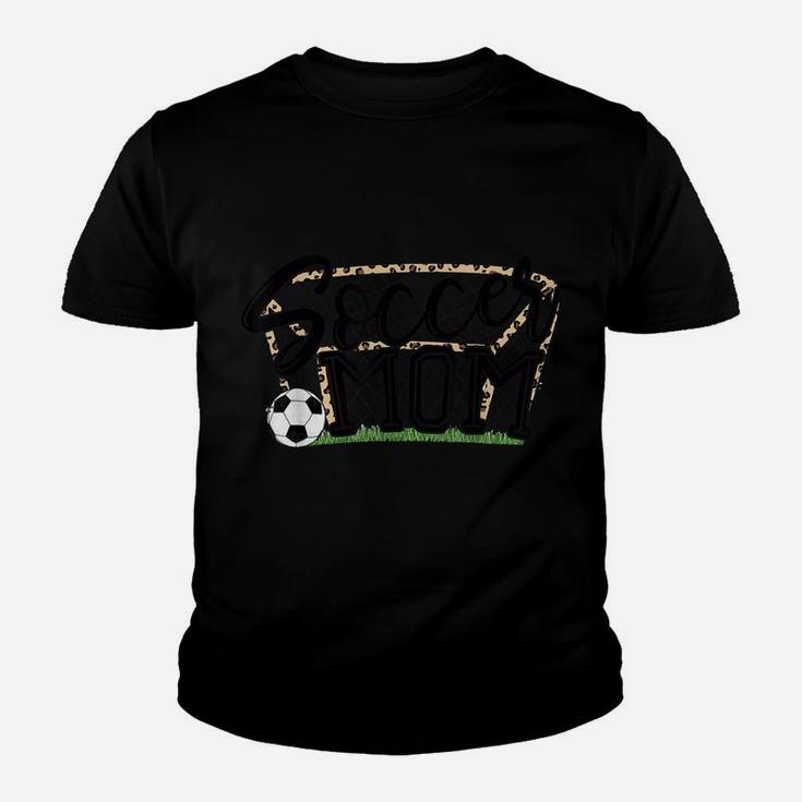 Soccer Mom Funny Leopard Goal Soccer Lovers Youth T-shirt
