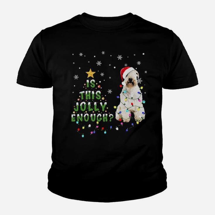 Soft-Coated Wheaten Terrier Santa Is This Jolly Enough Youth T-shirt