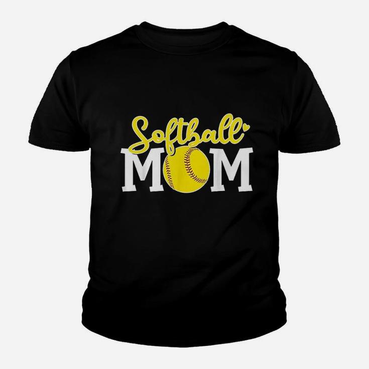 Softball Mom Cute For Mother Love Softball Youth T-shirt