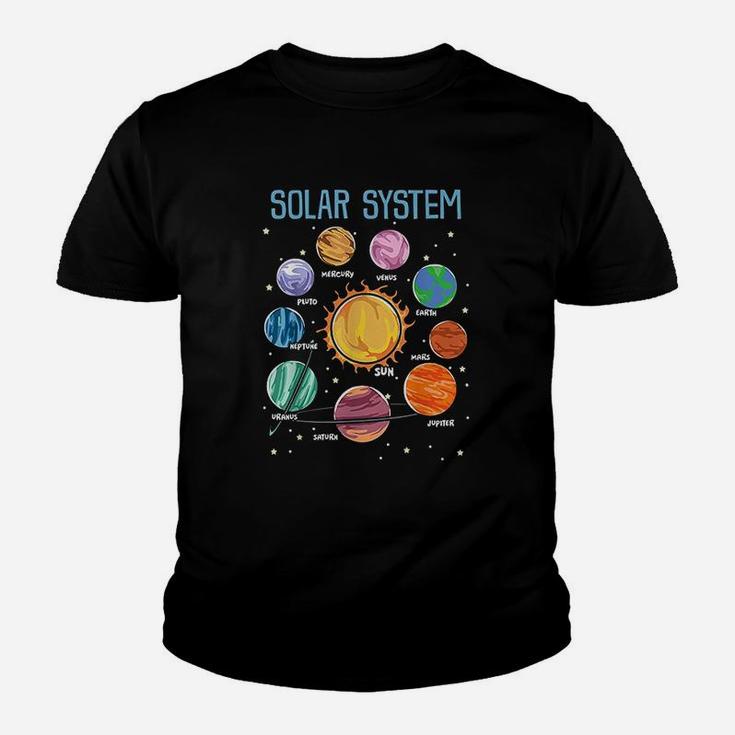 Solar System Planets Science Space Youth T-shirt