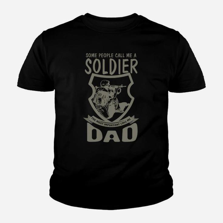 Soldaten-Vater Stolz Kinder Tshirt, Bevorzuge den Titel Papa