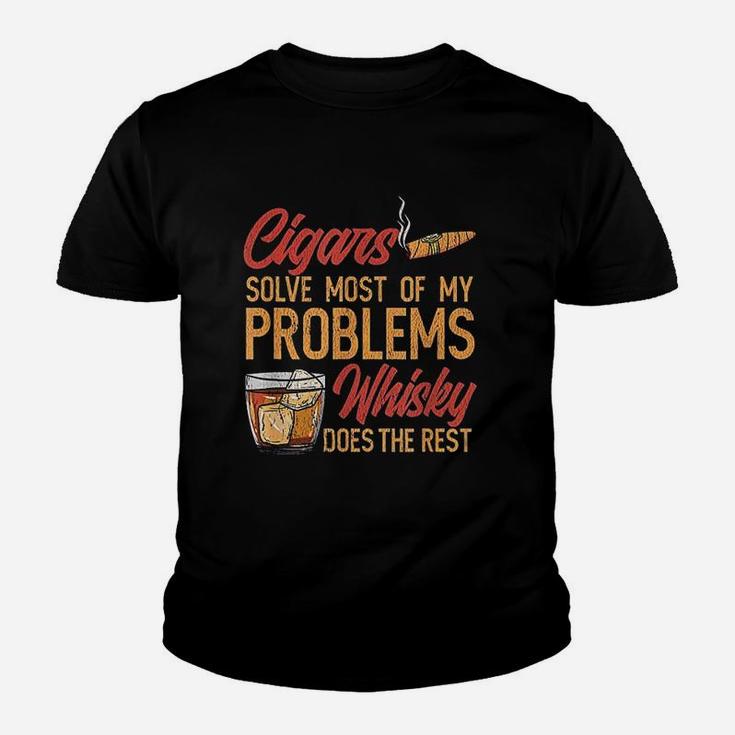Solves Most Of My Problems And Whisky Helps Youth T-shirt