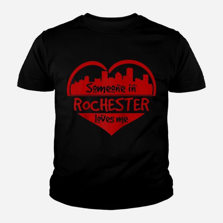 Someone In Rochester Loves Me Rochester Ny Skyline Heart Raglan Baseball Tee Youth T-shirt