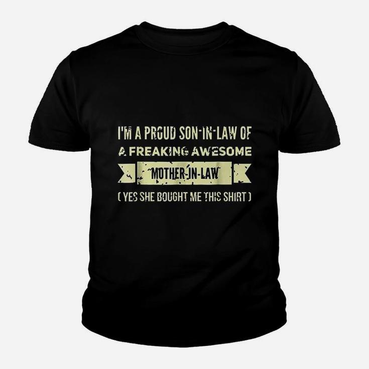 Son In Law Of A Freaking Awesome Mother In Law Youth T-shirt